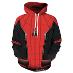 Marvel Spider-Man 3D Prindiga T&otilde;mblukuga Kapuutsiga Jakk Meestele Naistele Cosplay Anime Kapuutsiga Kardigan Filmiversioon 2XL red