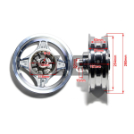 2.50-10 Alumiiniumist Eesmine V&otilde;i Tagumine Velg Veljekeskikuga 2.50X10 tolli Honda DAX CT70 ST50 Monkey Charly jaoks Rear