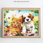 5D-teemantmaali t&auml;is &uuml;mmargune loomakoer kivist pildi tikandite m&uuml;&uuml;k teemant 20X30