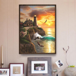 Teemantmaal Ristpistes Teemantn&auml;put&ouml;&ouml; K&auml;sit&ouml;&ouml; T&auml;ielik teemanttikandid 20X30CM