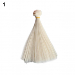 Baby Acc Store 15 cm pikk sirge s&uuml;nteetilisest kiust parukas juuksepikendus BJD SD nuku tarviku jaoks beež