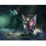 Tikand Ristpistes Elves Pilt Kodukaunistused Kingitus T&auml;is&uuml;mmargune teemantmaaling Tasuta ristpistes 20X30CM