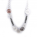 NOA [G5888] &ndash; pruun valge  Peace  disainerkaelakee pruun