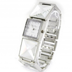 Les Tr&eacute;sors De Lily [I4863] - Montre Design 'Diane' blanc valge