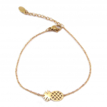 Les Tr&eacute;sors De Lily [P6763] &ndash; roosast kullast 'Ananass' terasest k&auml;ev&otilde;ru (kuldroosa) &ndash; 12x6 mm Heleroosa