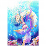 Teemantmaaling Anime Mermaid Diy 5D Teemanttikandid ristpistes 20X30CM