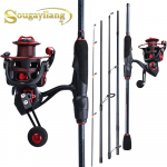 &Otilde;ngeritvrulli kombikombinatsioonid, 5-osaline s&uuml;sinikkiust reisirull, 13BB spinningurull 1.8M Rod&Reel 1000