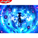 5D teemantmaal T&auml;is&uuml;mmargune juga isetehtud teemanttikandid ristpistes teemantkunst 20X30CM