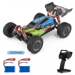 Wltoys XKS 144001 1/14 RC Car Kiire v&otilde;idus&otilde;iduauto 2200 mAh Aku 60 km/h 2,4 GHz RC Buggy 4WD 2x1500mAh Battery roheline