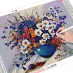 Teemantmaaling Mosaiik Daisy Full Drill Craft Kit Sale 5D Teemanttikandid Lille K&auml;sitsi valmistatud Kingitus Kodu Full Round 20X30CM