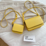 Yogodlns naiste moekommid v&auml;rvilised &otilde;lakotid PU nahast keti disainiga v&auml;ike Crossbody kott 19x6.5x14cm roheline