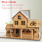 3D m&auml;nguasja pusle DIY House Villa Lastele Poistele T&uuml;drukutele Haridusmaja Paberpusle