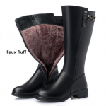 Naiste talvekingad Saapad Ehtne nahk She k&otilde;rge kontsaga t&uuml;druk, pikk villane t&uuml;tar Frail Lady Moekingad S&otilde;jav&auml;esaapad 43