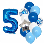 12tk Laste juubelid 1/2/3/5/6/8/9 aastased &otilde;hupallide komplekt 32 tolli sinine number foolium&otilde;hupallid Baby Shower Pulmakaunistus 5