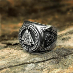 Vintage Fashion Punk Talisman Ring Nordic Man Finger Ehted 7