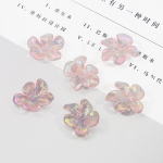 4 tk akr&uuml;&uuml;list v&auml;rvilised lillehelmed isetegemise ehete leidmiseks 24&times;20mm valge