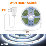 320 ledi/m FCOB LED-ribavalgusti k&ouml;&ouml;gile kapialuse valgusti CRI90+ h&auml;mardatav 1-5M LED komplekt valge soe naturaalne lamp EU pistikuga 1M