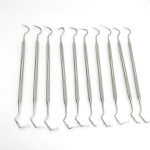 10pcs Stainless Steel Dental Tool Dentist Teeth Clean Hygiene Explorer Probe hook Pick dentists instruments teeth cleaning tool