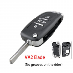 2/3 nupud CE0536 modifitseeritud klappv&otilde;tme kest VA2/HU83 labaga, mis sobib Peugeot 107 207 307 307S 308 407 607/Citroen C2 C3 C4 C5 C6 C8 VA2 jaoks 3 Buttons VA2 Blade
