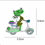 Blucome Fashion Cartoon kassit&uuml;druku pross Naiste pross mantli &uuml;likonna jaoks Hijab Klambrin&otilde;elad Uusaasta kingitused roheline