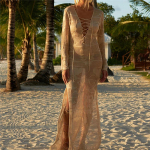 Uustulnukate seksikas rannakate Heegeldatud naiste ujumisriided Rash Guard Rannakleit Kaftan Wrap One Size hall