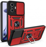 L&ouml;&ouml;gikindel armor telefoni&uuml;mbris Oppo A32 A33 A16 A93 A54 A74 A72 A73 A53 A94 4G 5G magnetiline kukkumisvastane t&otilde;ukeklambri kate For Oppo A32 punane