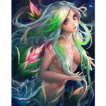 5D DIY Teemantportree Merineitsi Dream Teemanttikandi Komplekt Teemantmosaiik Pilt Unistus Rippmaal Kodukaunistuse kingitus Full Round 20x25CM