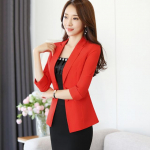 Naiste &uuml;likonnad K&otilde;ik Match bleiserid jakid L&uuml;hikesed &otilde;hukesed pikkade varrukatega bleiser Naiste &uuml;likond XXXL punane