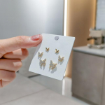 ANENJERY 6 tk/komplekt Butterfly Stud K&otilde;rvar&otilde;ngaste Komplekt Naistele Armas L&auml;ikiv Mikrotsirkoonist T&uuml;drukutele K&otilde;rvar&otilde;ngad S&otilde;brale Kingitus Hulgim&uuml;&uuml;k