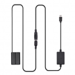 PD USB-t&uuml;&uuml;pi C-kaabel NP-W235 t&uuml;hipatarei alalisvoolupistikuga Fujifilm X-T4 jaoks must
