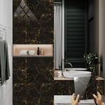 10 tk must ja kuldne marmorist plaatide seinakleebis K&ouml;&ouml;k Backsplash Vannitoa kraanikauss Kapp Veekindel Peel & Stick Art seinamaaling 15cmX15cmX10pcs