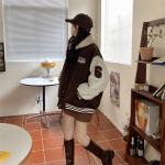 Danmo kirjaga tr&uuml;kitud pesapallijope naiste s&uuml;gisjoped Bomberjakk naiste mantlid fliisist M kohv