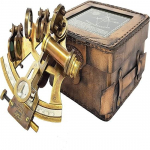 Brass Navigation Instrument Sextant Navigation Marine Sextant nahk&uuml;mbrises Aegluubis Mehhanism