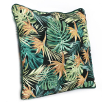 Les Tr&eacute;sors De Lily [A1424] - kollane roheline 'Jungle' sametpadi - 45x45 cm roheline
