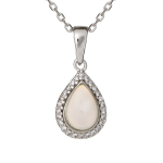 Les Tr&eacute;sors De Lily [R5575] &ndash; k&auml;sit&ouml;&ouml;na valmistatud h&otilde;bedane ripats  Goddess Opal  h&otilde;bevalge (roodiumiga kaetud) - 10x8mm valge