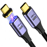 USB4.0 20Gbps magnetkaabel PD 100W 5A kiirlaadimine USB t&uuml;&uuml;p C kuni t&uuml;&uuml;p C 8K@60Hz Thunderbolt 3 andmekaabel