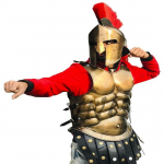 Keskaegne raudr&uuml;&uuml; Spartan Muscle Armor Breastplate 300 Movie Armor Kiiver Punane ploomi Rooma s&otilde;dalaste kost&uuml;&uuml;m