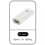 Fonken Apple Pencil Converter laadimisadapteri kaabli pistik C-t&uuml;&uuml;pi emas-Lightningi teisendaja Apple Pencili 1. jaoks Type C to Lightning valge