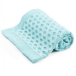 Bellochi bamboo blanket openwork freshwind, 100x80 cm, mint