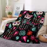 Halloweeni nahkhiirte k&otilde;rvitsa laterna m&uuml;tsi mustriga fliisist flanellist tekk Pehme soe kerge poistele, t&uuml;drukutele, festivali kingituste kuningas 75cm x 90cm