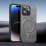 Luksuslik nahast &uuml;mbris iPhone 14 13 12 11 Pro Max Magnetic Magsafe juhtmevaba laadimise jaoks P&otilde;rutuskindel silikoonist telefoni kate Funda Para For iPhone 14 hall v&auml;rv