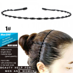 Sagit Metal meeste naiste spordipeapael Juuksepael Hoop kamm juuksepael Lainemust peakate One Size must