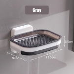 Seebikarbis perforeeritud iminapp Seinale paigaldatav &uuml;he- ja kahekihiline &auml;ravooluseebi dosaator majapidamis-WC Vannitoa seebiriiul 1 layer hall