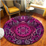 &Uuml;mmargune vaip Mandala Elutoa Vaibad Ruumi sisustus Magamistoa P&otilde;randapind Vaip Uksematt Dekoratsioonitoolimatt Lillevaibad 100cm pink
