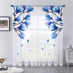 Akvarell lilleline l&auml;bipaistev vookardin elutuppa s&ouml;&ouml;gitoa magamistoa eesriietega k&ouml;&ouml;giakna l&auml;bipaistev &scaron;ifoonist t&uuml;llkardin 1 PCS W250XH250cm