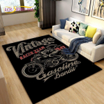 Retro vanaaegne mootorrattaala suur vaip, vaipvaip elutoa magamistoa diivanile, k&ouml;&ouml;gi-vannitoa uksematt, libisemiskindel p&otilde;randamatt, kingitus 230x160cm