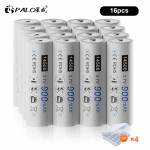 PALO 16-32 tk 3,7 V 14500 liitiumioonakud &Uuml;LEMINE nupp ER14500 AA patarei LED taskulambi esilaterna taskulambi jaoks