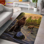 Loomade vaip Cartoon karu mustriga ala Vaiba vaip Pruun karu p&otilde;randamatid Elutoa vaip Magamistoa Tooli matt Laste m&auml;ngumatt 80cm x 120cm