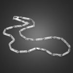 Uus moodne punk, meeste ja naiste ruudukujuline nikerdusmuster, 100% 925 h&otilde;bedast kaelakee, meeste 3 mm 20 tolli l&uuml;liketi ehted 52cm