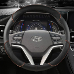 Mikrokiust nahast libisemiskindel auto roolikate 38cm 15 Hyundai Tucson 3 2015 2016 2017 2018 auto jaoks
